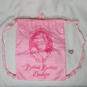 Disney Parks Bibbidi Bobbidi Boutique Pink Rhinestone Hair Barrette & Bag